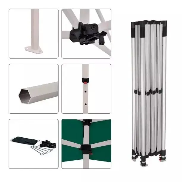 3*3 m Custom Manufactured Logo Fair Aluminum Frame Portable Foldable Outdoor Canopy Gazebo Tent with Wall for Trade Show