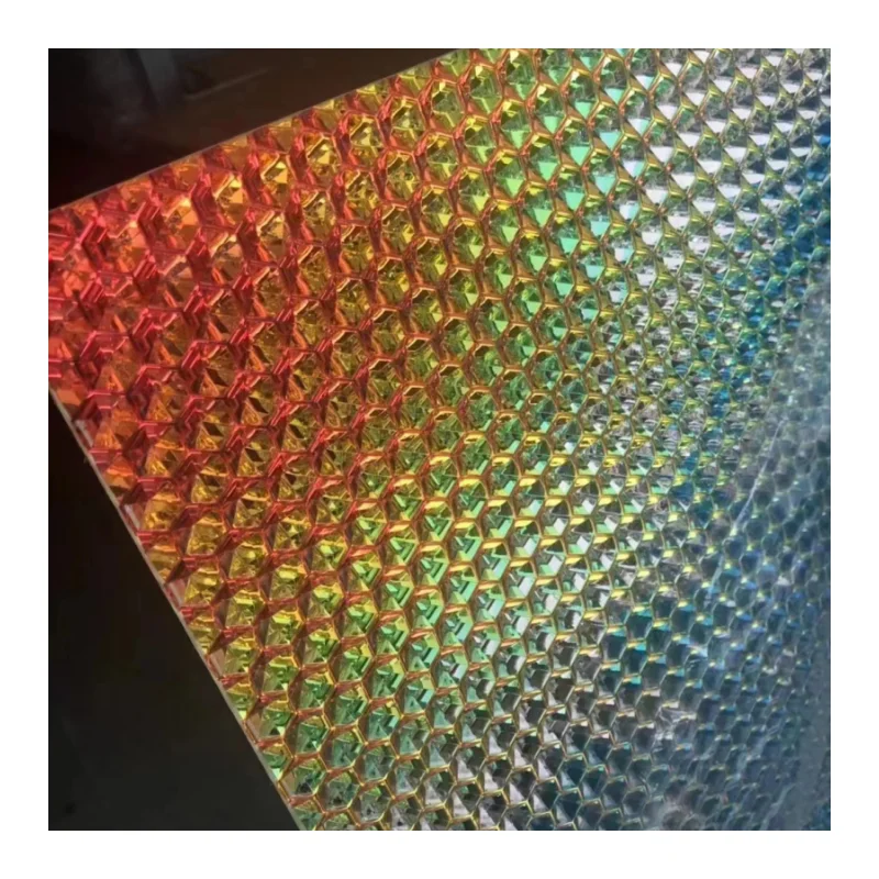 CHINAPLAS 4x8 feet Extruded Acrylic Sheet honeycomb Texture Acrylic board