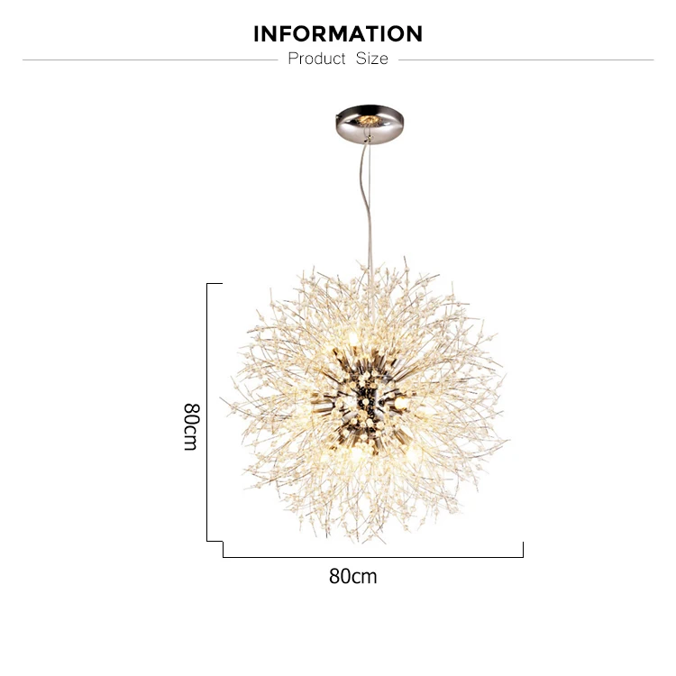 Newest Philippines Dandelion Chandelier Pendant Lamp For Hallway