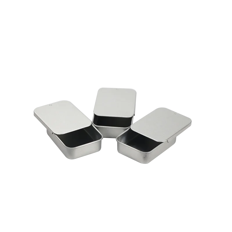 
Cheap Small Rectangular Wholesale Lip Balm Tin Can Packaging Slide Mini Mint Tin Box 