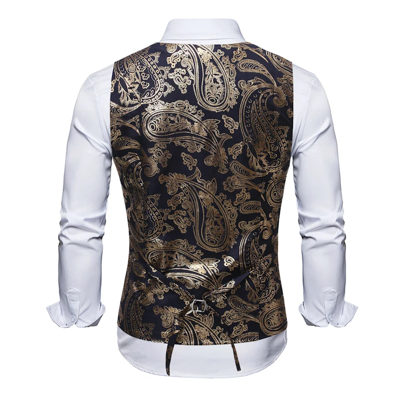 
Factory Price Wholesale Custom Wholesale Mens 100 Polyester Vest Floral Designer Steampunk Waistcoats 