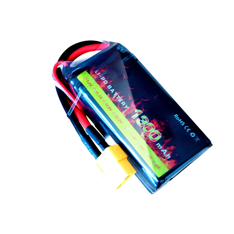 High Discharging Rate Model Aircraft Battery 2S 3S 4S 6S 1300mAh 11.1V Lipo Battery for Drone quadcopter battery