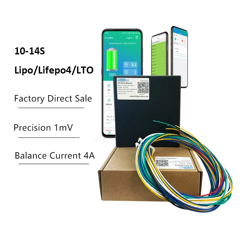 Новый Умный активный стабилизатор Heltec 1-4A 10S-24S 1A 2A 4A Суперконденсатор эквалайзер APP Li-Ion Lipo /Lifepo4/LTO