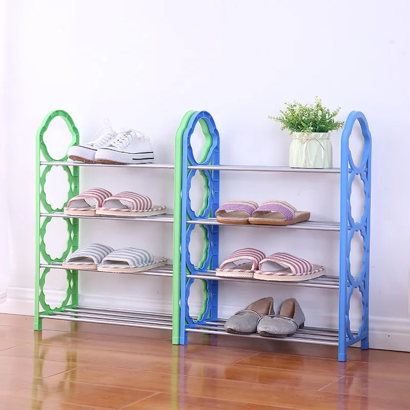 Hot Product 4 Layers Multipurpose Multi-layer simple home shoe cabinet space-saving dormitory bedroom door rack