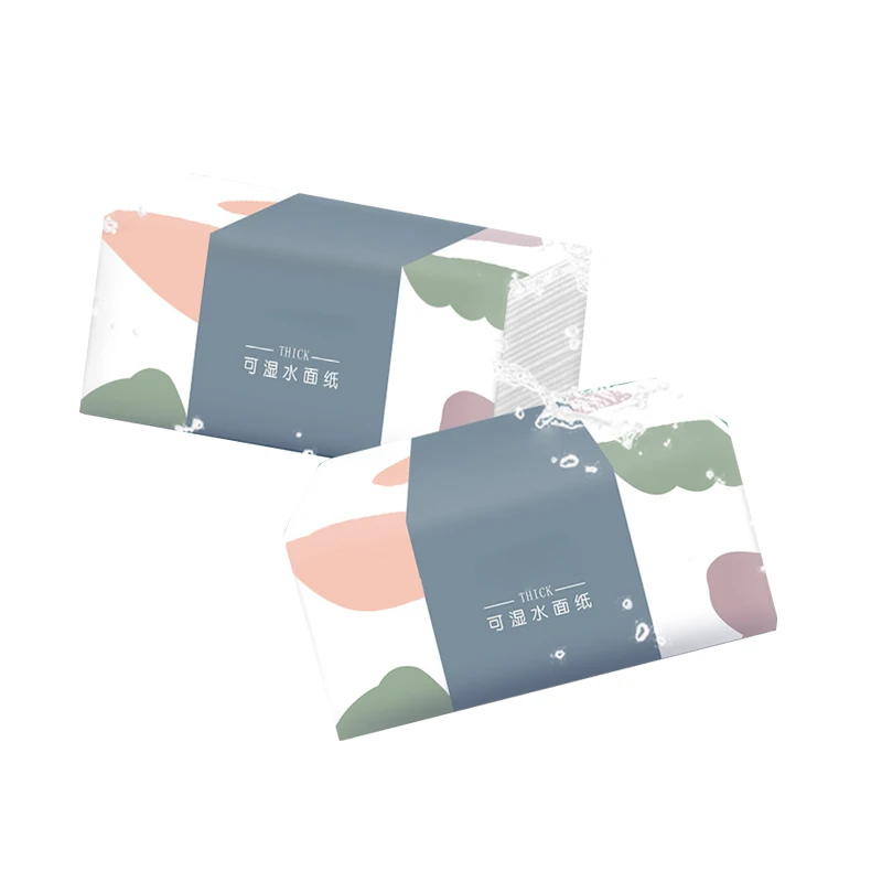 Professional manufacturer skin-friendly soft pack facial tissue custom printed facial tissue paper