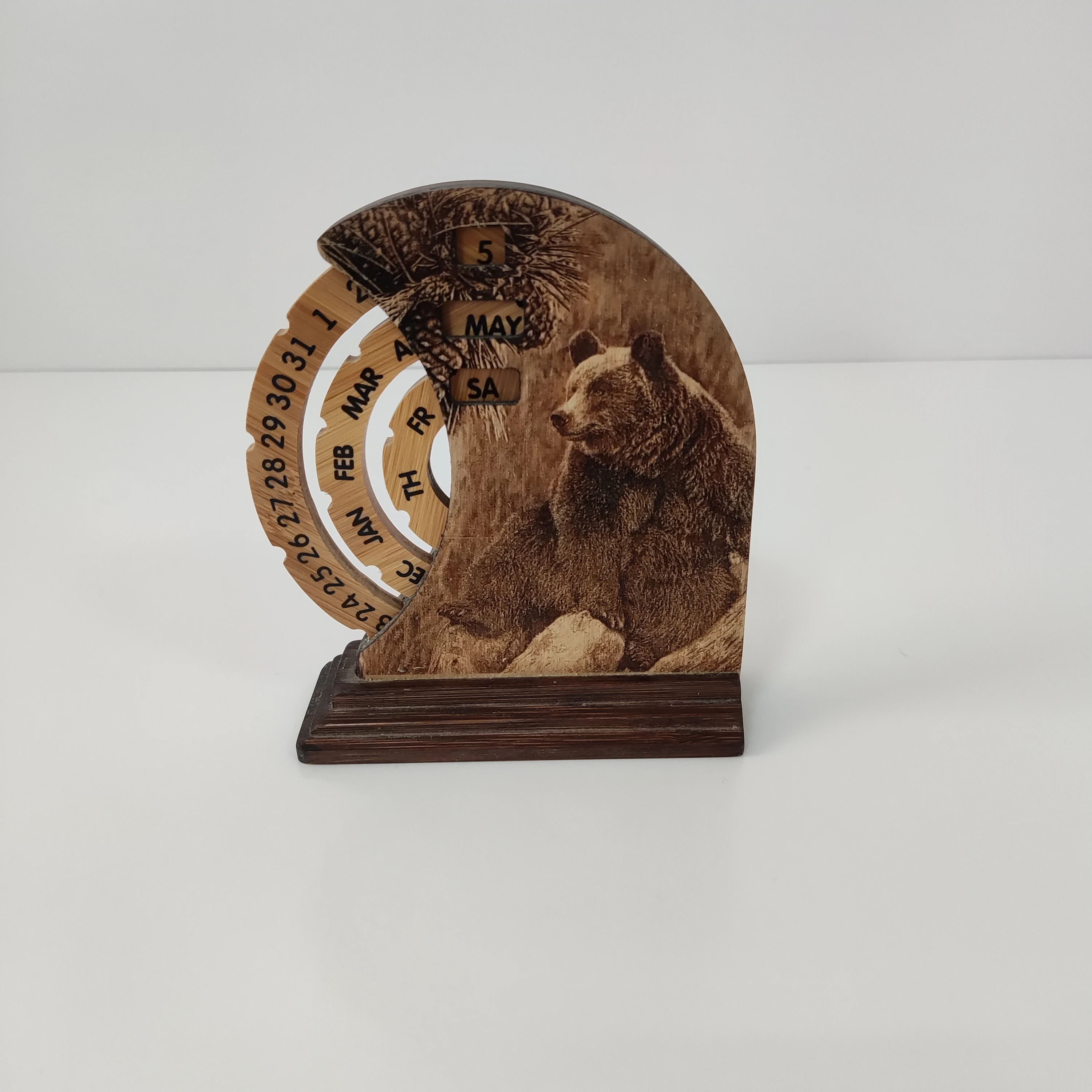 Eco-friendly desk decor wooden blocks perpetual calendar wooden perpetual calendar perpetual wooden calendar