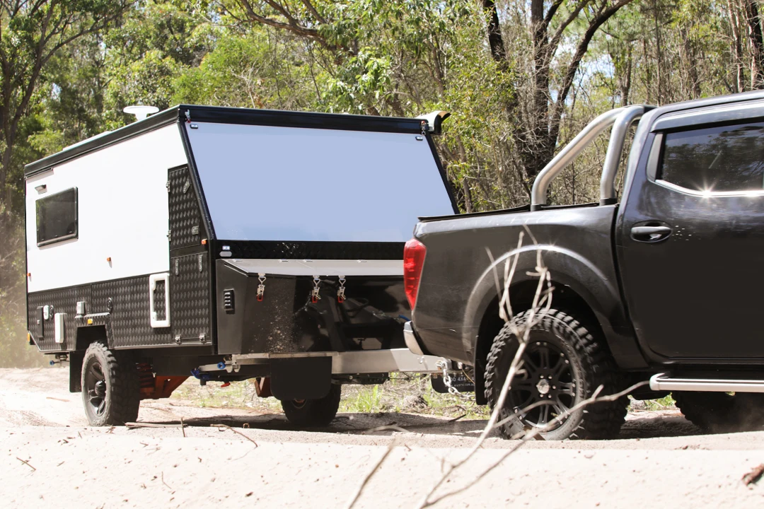 
2021 Ecocampor Affordable 14FT Off Road Hybrid Caravan Camping Travel Trailer with Ensuite for Sale 