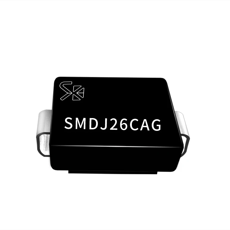 SHIKUES Bipolar TVS SMDJ26CAG 26V 1mA 3000W SMC surface mount transient voltage suppressor