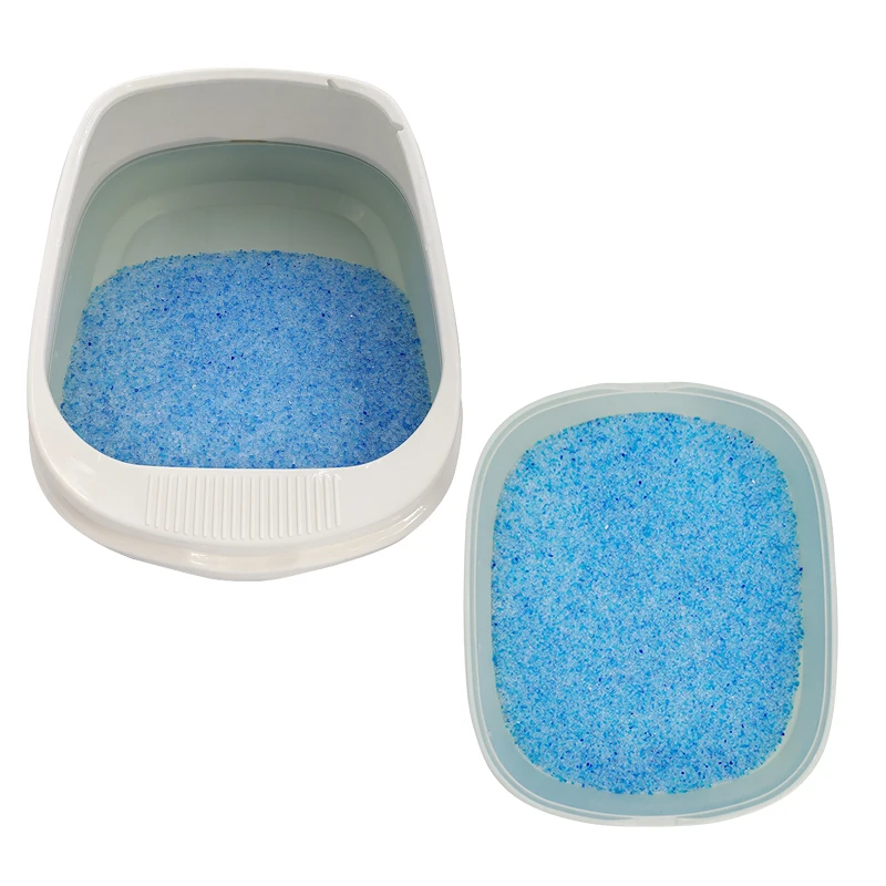 China Factory low price pretty cat litter supplies clumping crystal cat litter silica gel