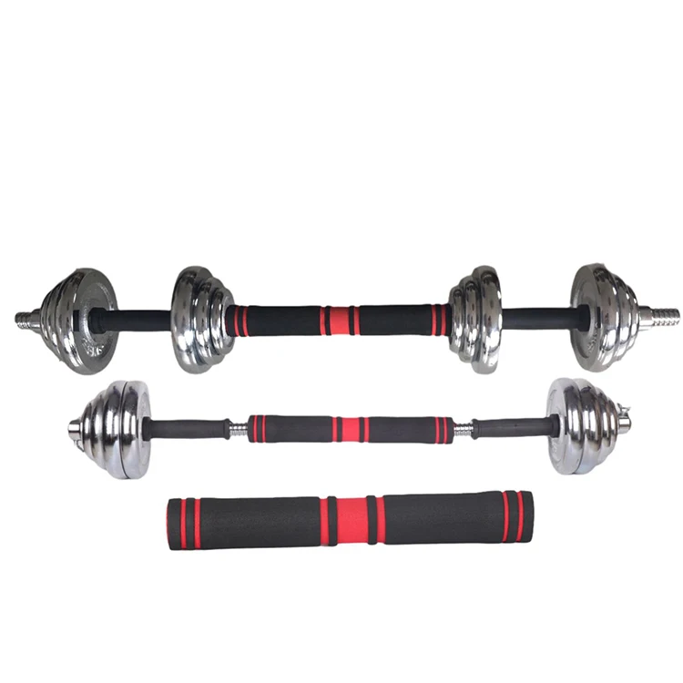 Hot Sale Cheap Gym Home Fitness 20KG Electroplate Cast Iron Weights Adjustable Dumbbell Set