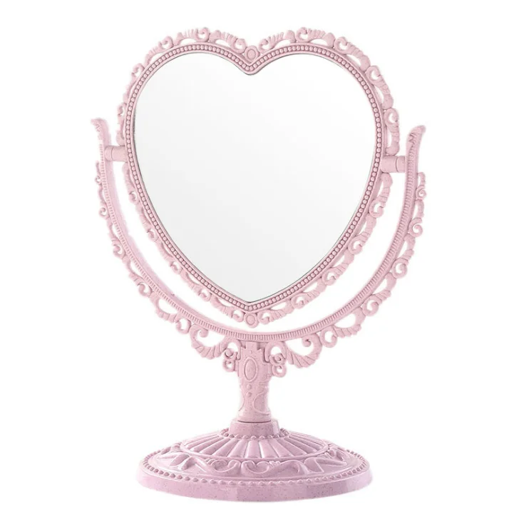 Vintage rose flower shape lady hand held mirror cosmetic mirror wholesale makeup mirror