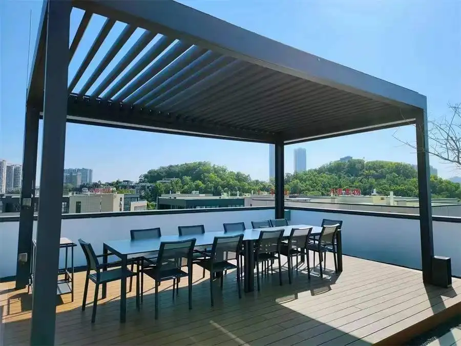 Modern Motorized Roof System Pergolas Para Exterior 4x3 4x6 M Louvre Pergola Aluminium Aluminio Electric Cover Gazebo Pergola
