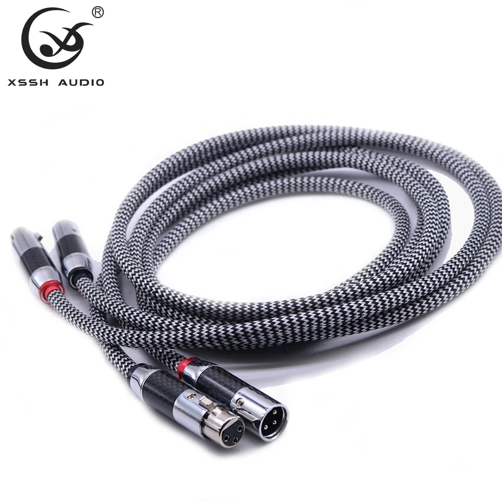 Twinaxial Interconnect Signal Wire Hifi 1 pair Female XLR to Male XLR Plug Silver Plated OFC Audio Video High Grade XLR Cable