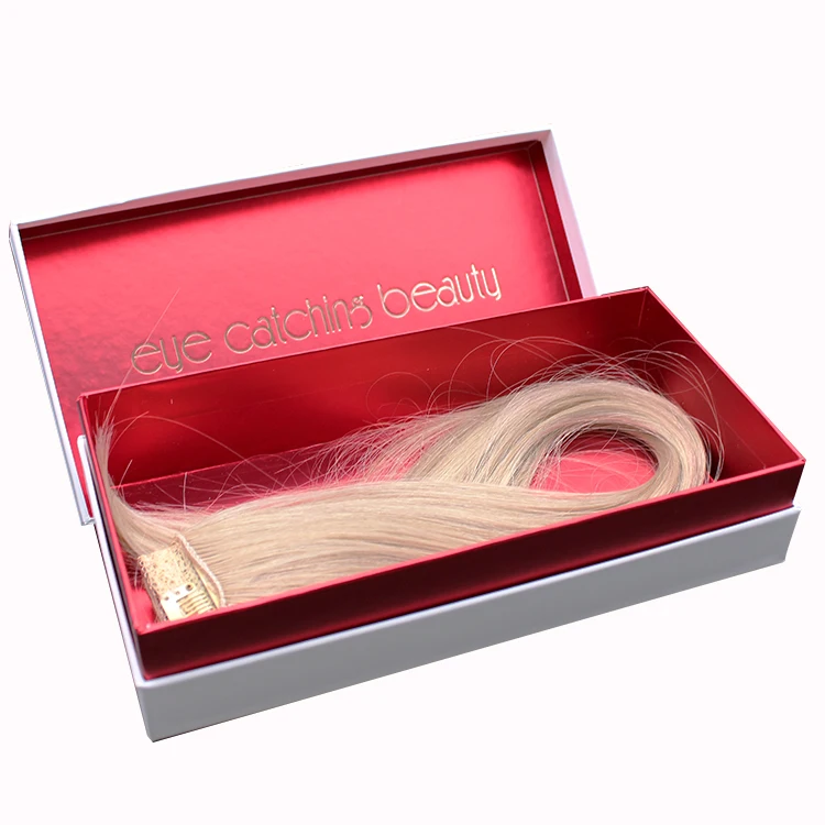 satin lining pink pillow hair box packaging boxes for hair wigs extensions