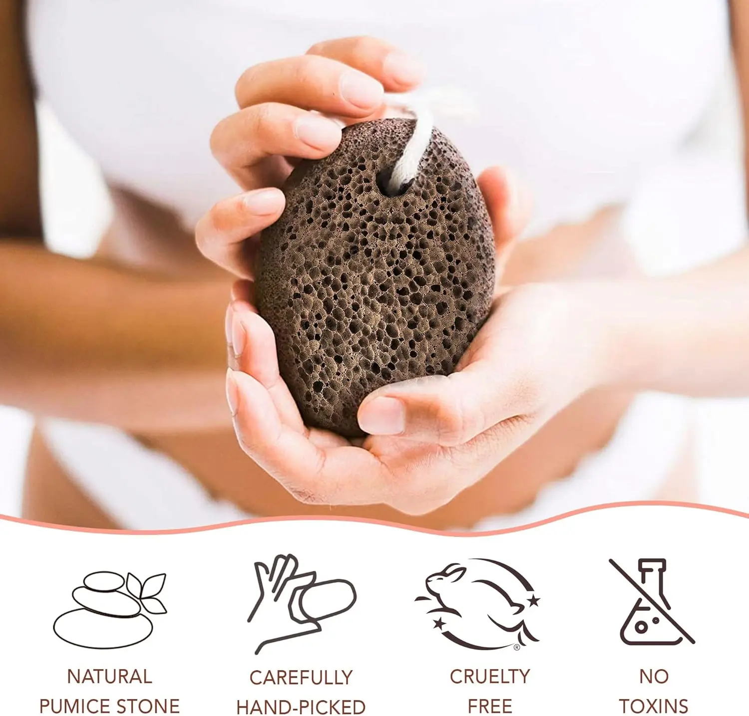 Cheap Oval Volcanic Dead Skin Remover Basalt Foot Scrub with Pumice Stone Easy to Remove Callus Lava Rock for Feet Care Products