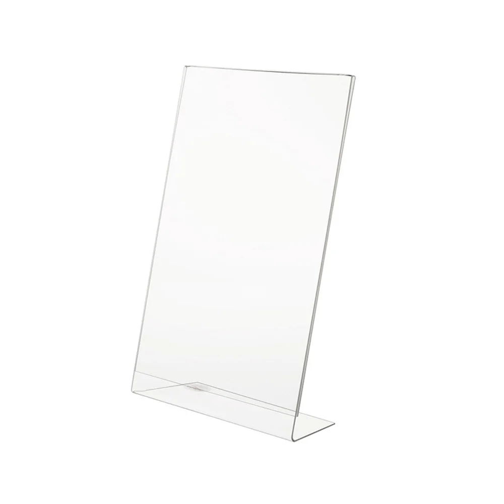 Heavy Duty Standing A5 Transparent Plastic counter Display Stands Acrylic Perspex Sign Card Holder