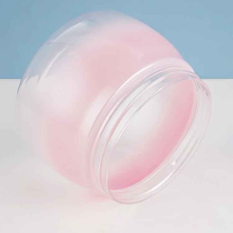 300ml Pet Plastic Cosmetic Container Wide Mouth Jar For Scrub Skincare Cream Body Butter PET Jars With Lids