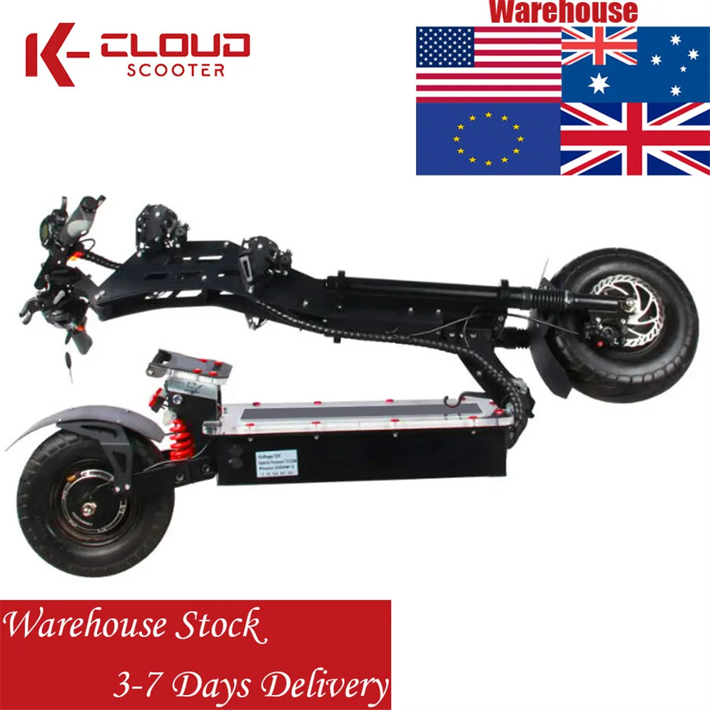 Factory price 8000W 10000W Usa Eu Warehouse 72V 14 Inch All Terrain High Speed Electric Scooter Fast Trotinette Electrique