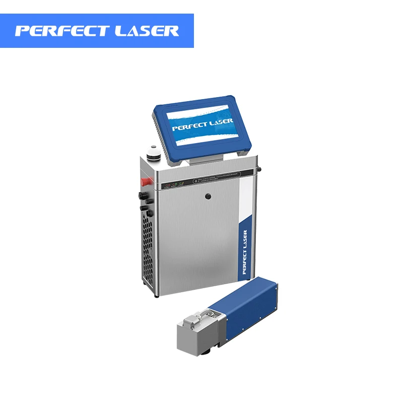 Perfect Laser --30w 50w 100w Automatic Plastics Metal Stainless Steel Cable Flying Online Fiber Pipe Laser Marking Machine