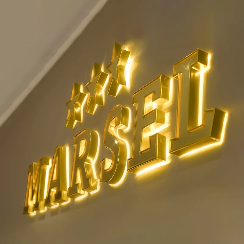 Custom Metal signs Business Signage 3D LED business sign Light up letters Acrylic Business Sign