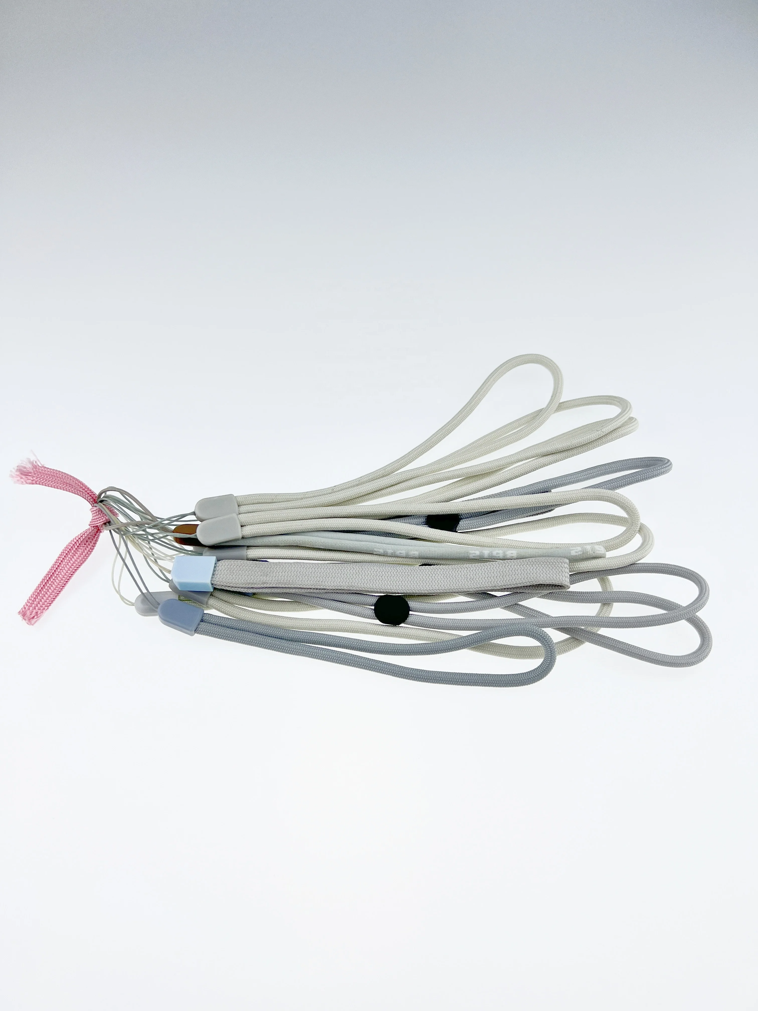 2022 customized nylon tubular rope short cord wrist strap lanyard string for car key water bottle card holder phone case