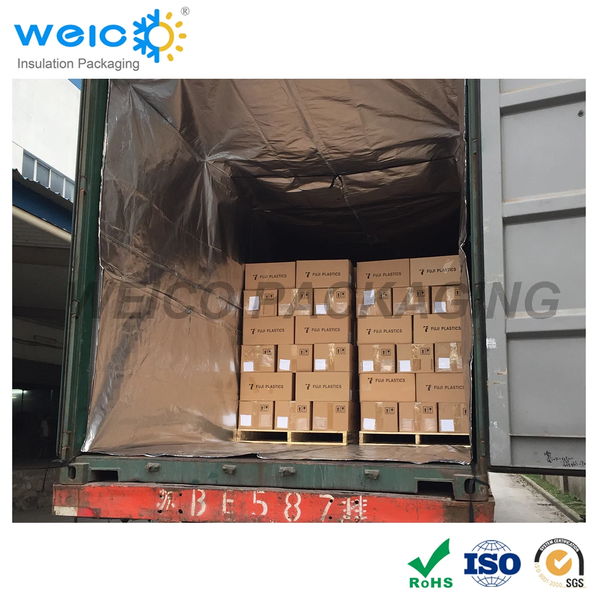 Aluminum foil woven thermal isolation container liner for 20ft container