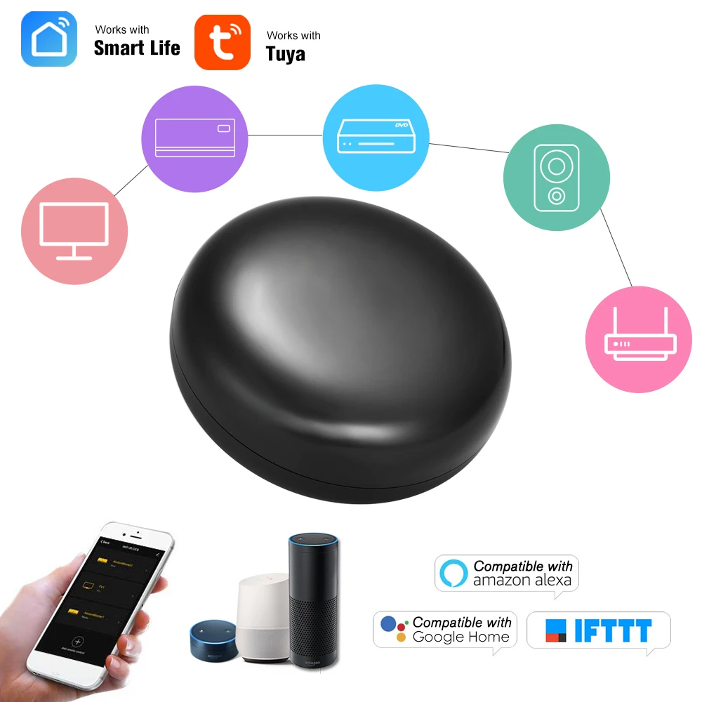 Voice Control Alexa Google HOME TUYA Universal Smart Remote Smart Home Smart Home Automation WIFI IR for Smart Home