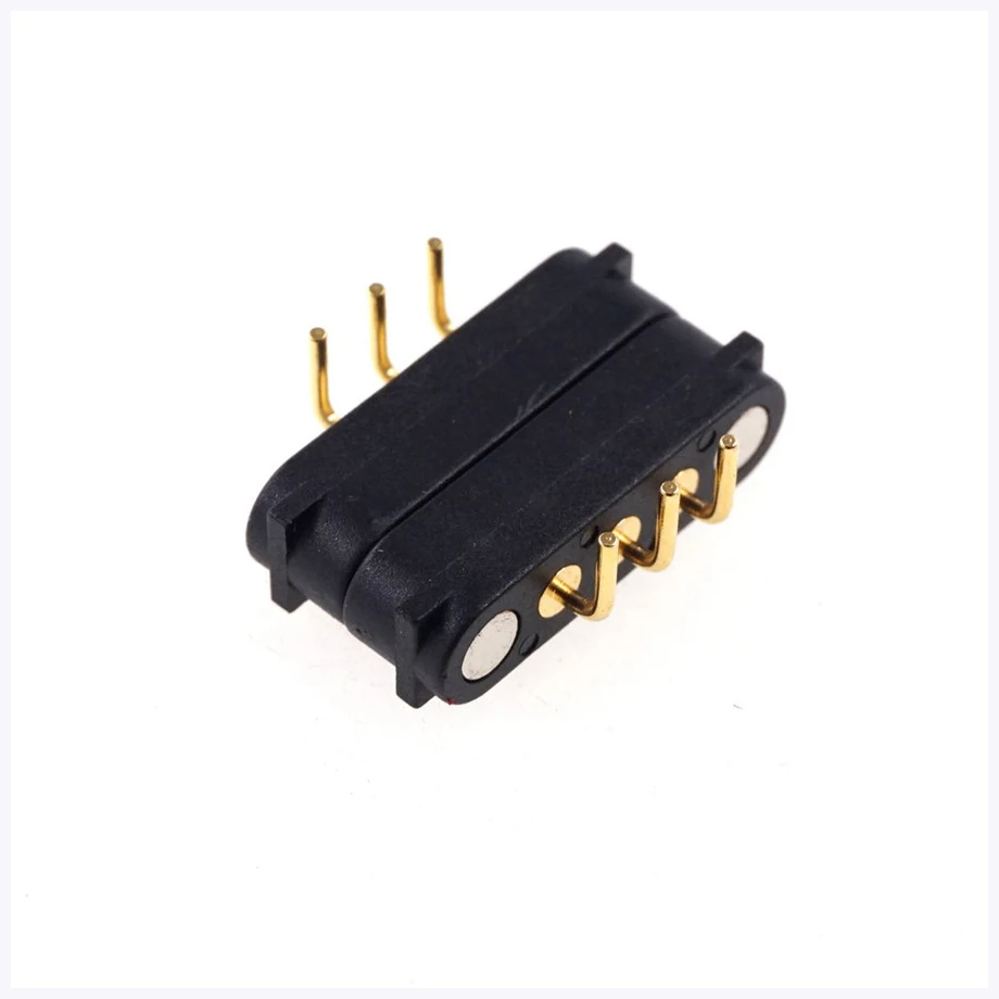2.54mm Pitch High Amp 2A Pogo Pin Connector 3 Pogo Pin Mating USB Cable Magnetic Connector For Intelligent Devices