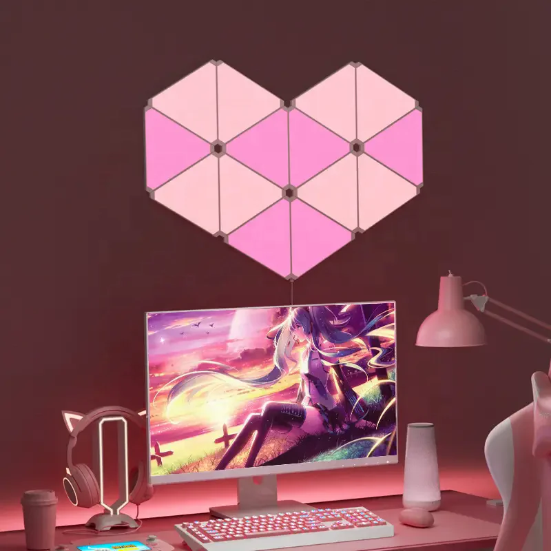 Thin Bluetooth Wifi App Control Music Sync Smart LED Wall Lights for Home  Computer Game Bedroom Decoration RGB Smart Light