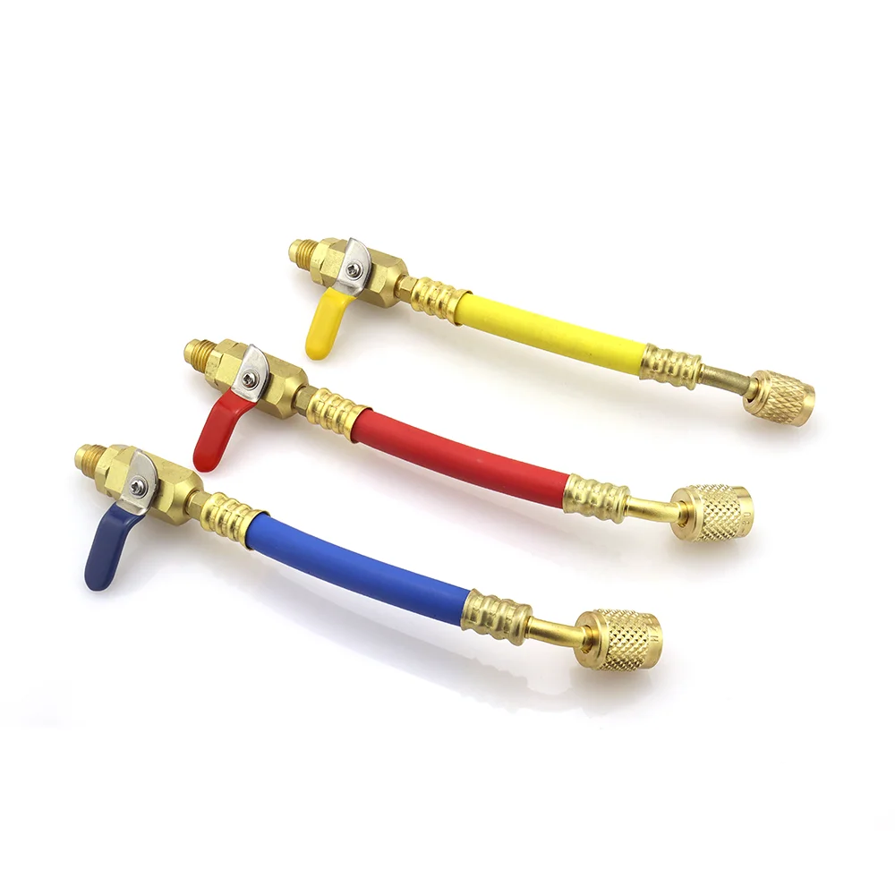 R410-RV/YV/BV Charging Hose With Ball Valves For Refrigeration Air Condition HVAC