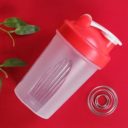 Wholesale 400ml High Quality BPA Free mini Protein Shakes cup with stainless steel wire whisk shaker ball