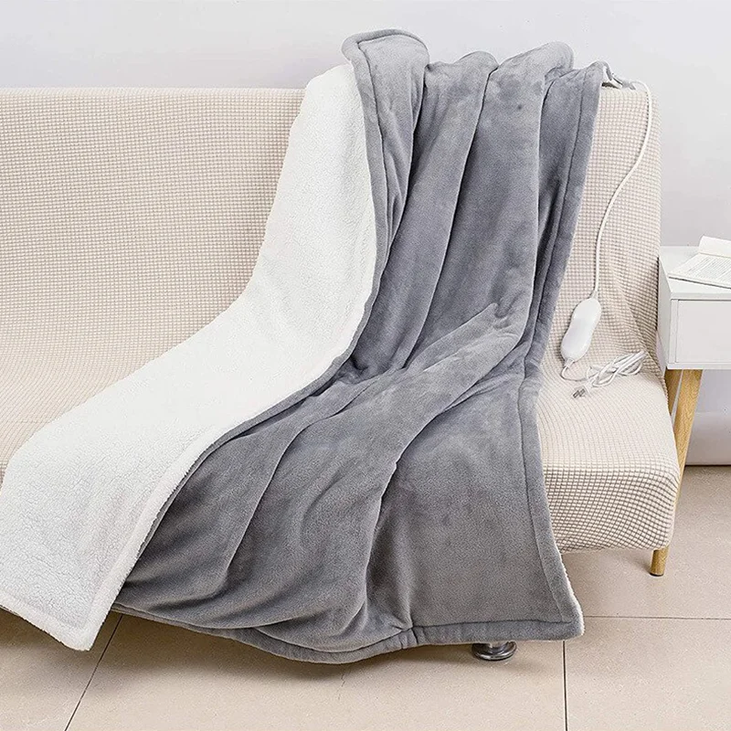 110V/220V Thicker Heater Timing Function Nature Double Side Extra Soft Heated Throw Electric Blanket For Winter