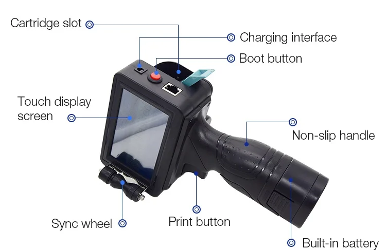 2021 good Price Direct Printing On Fabric 12.7mm printing size TIJ Handheld Inkjet Printer