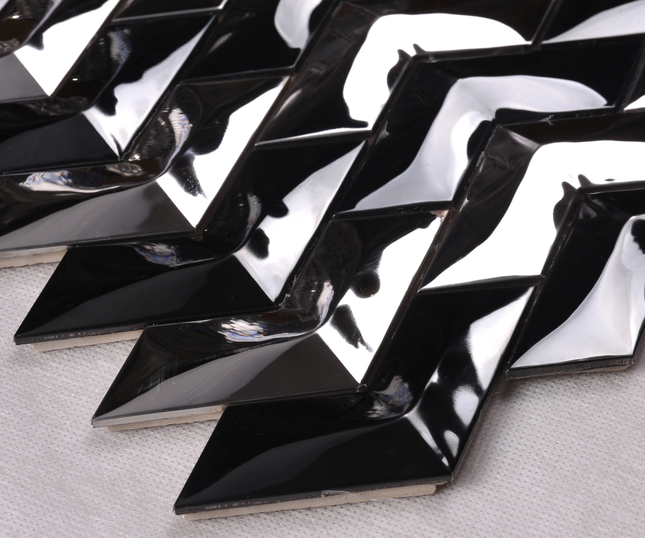 HSW18001 3D Cube Metal Stainless Steel Designer Mosaic Tile