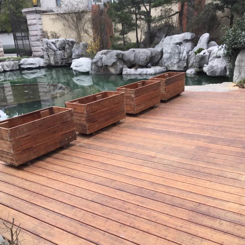 Even surface longboard decks exterior carbonized bamboo decking
