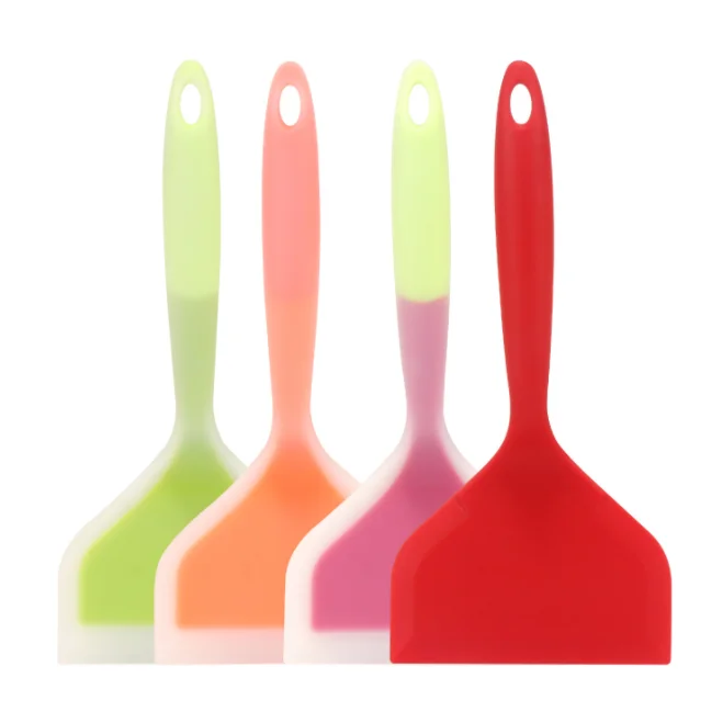 Heat Resistant Kitchen Flipper Spatulas Silicone Pancakes Spatula ,Wide Spatula Turner for Eggs Fish Pizza  Shovel
