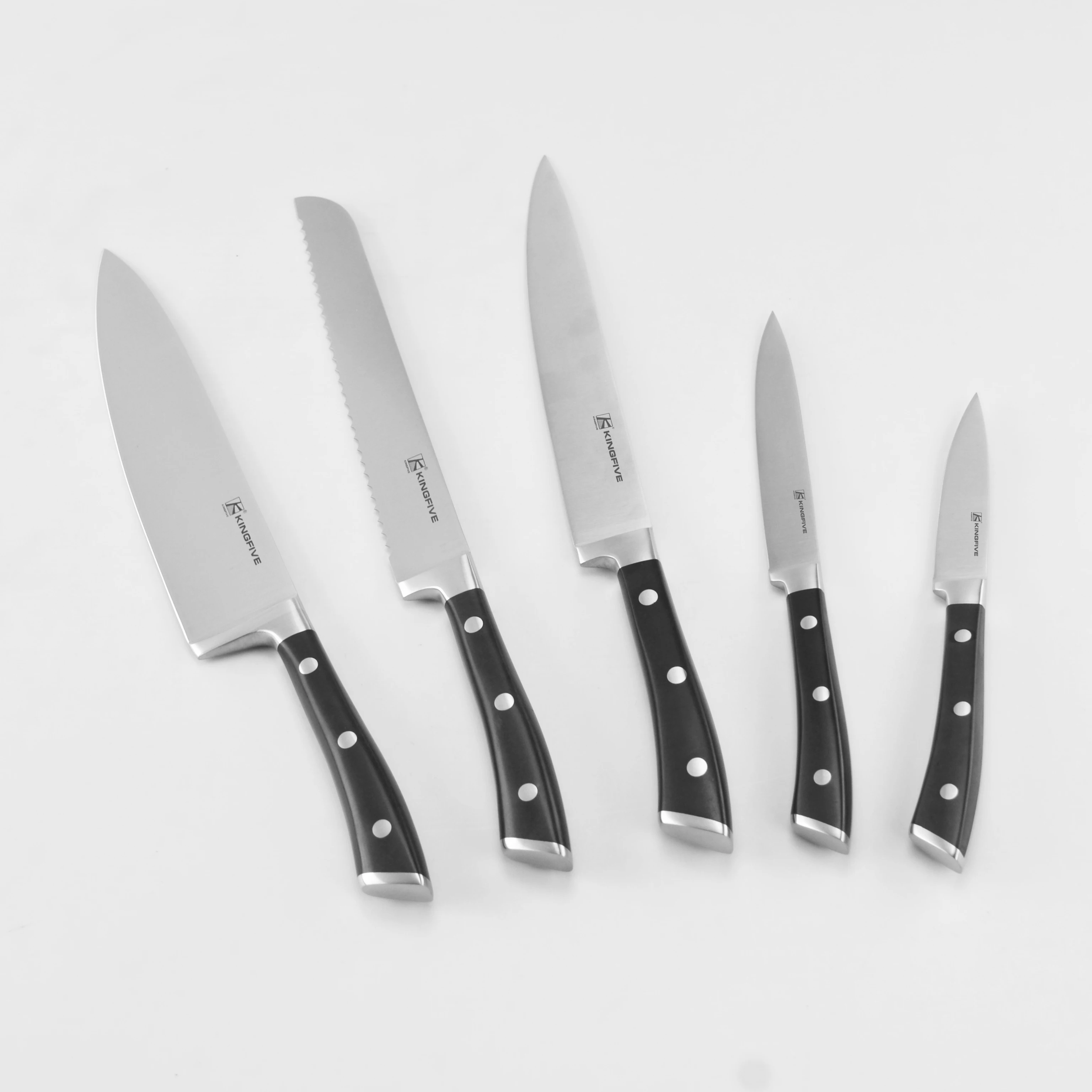 Качественные острые прочные кухонные ножи 6 шт., ручка из АБС-пластика, набор стальных ножей премиум-класса, кухонный с деревянным держателем для ножей