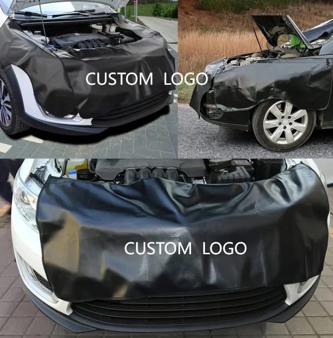 custom your logo Car fender pads 3PCS repair and maintenance leather guard anti-fouling anti-scratch fender shield shield cloth