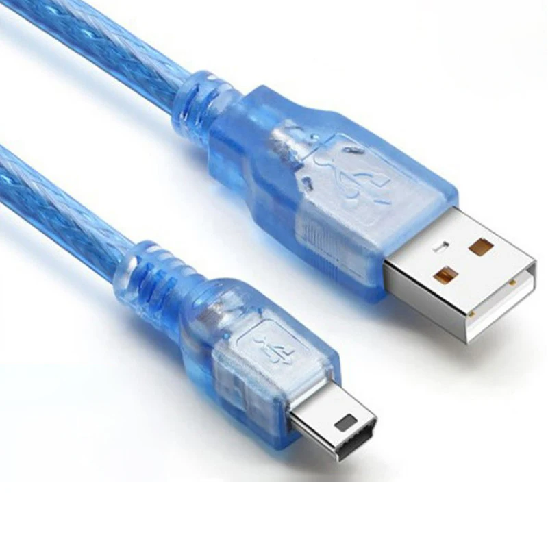 OEM Transparent Blue Type A to MINI USB A to MINI USB B Cable