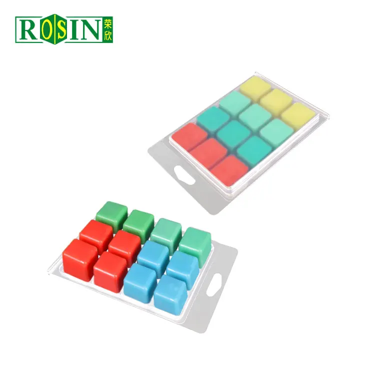 Custom 1 & 12 Snap Bar wax melts clamshell packaging plastic wax melts plastic blister for candle wax melt packaging