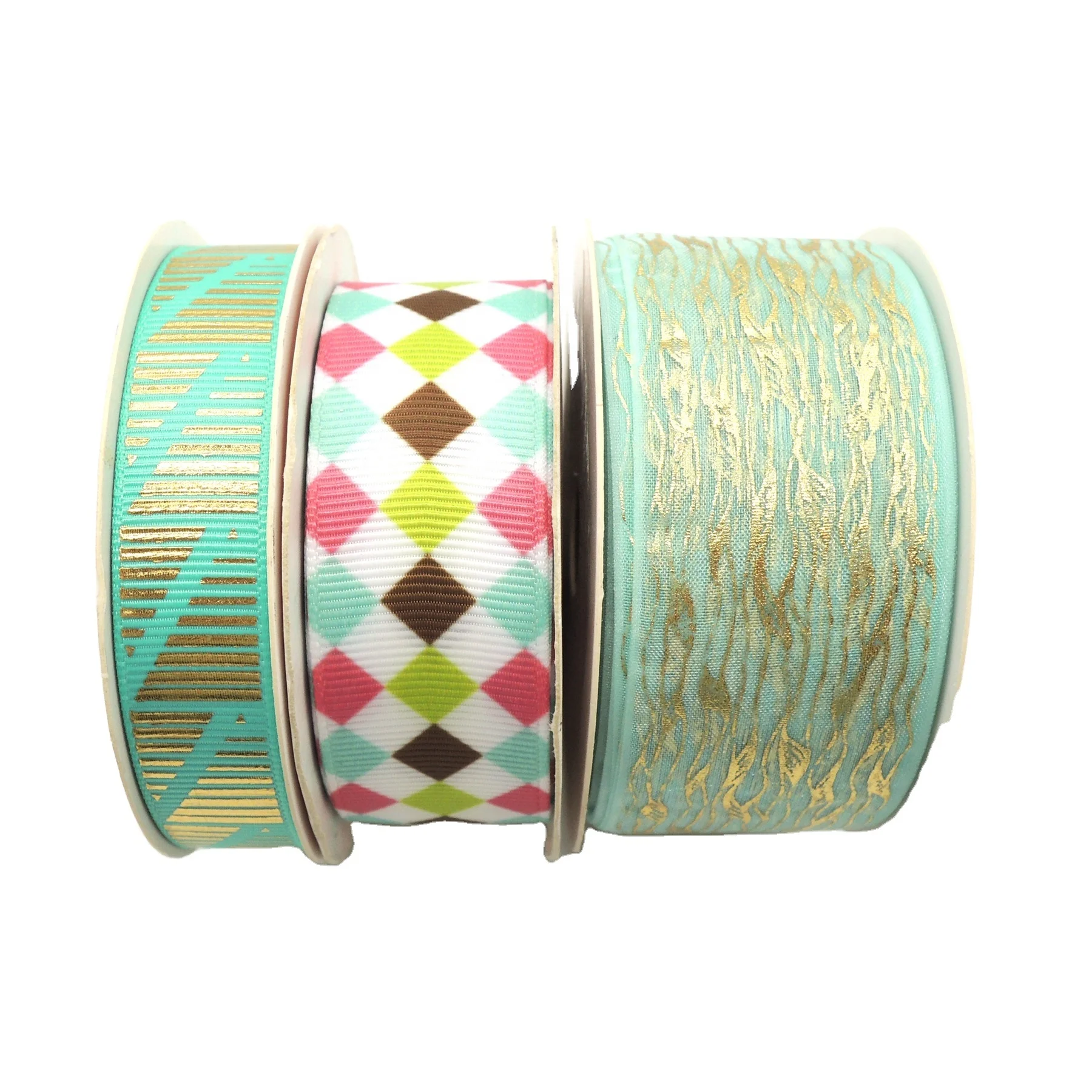 Hot sale celebrate it ribbon polyester foil print ribbon for gift wrapping ribbons