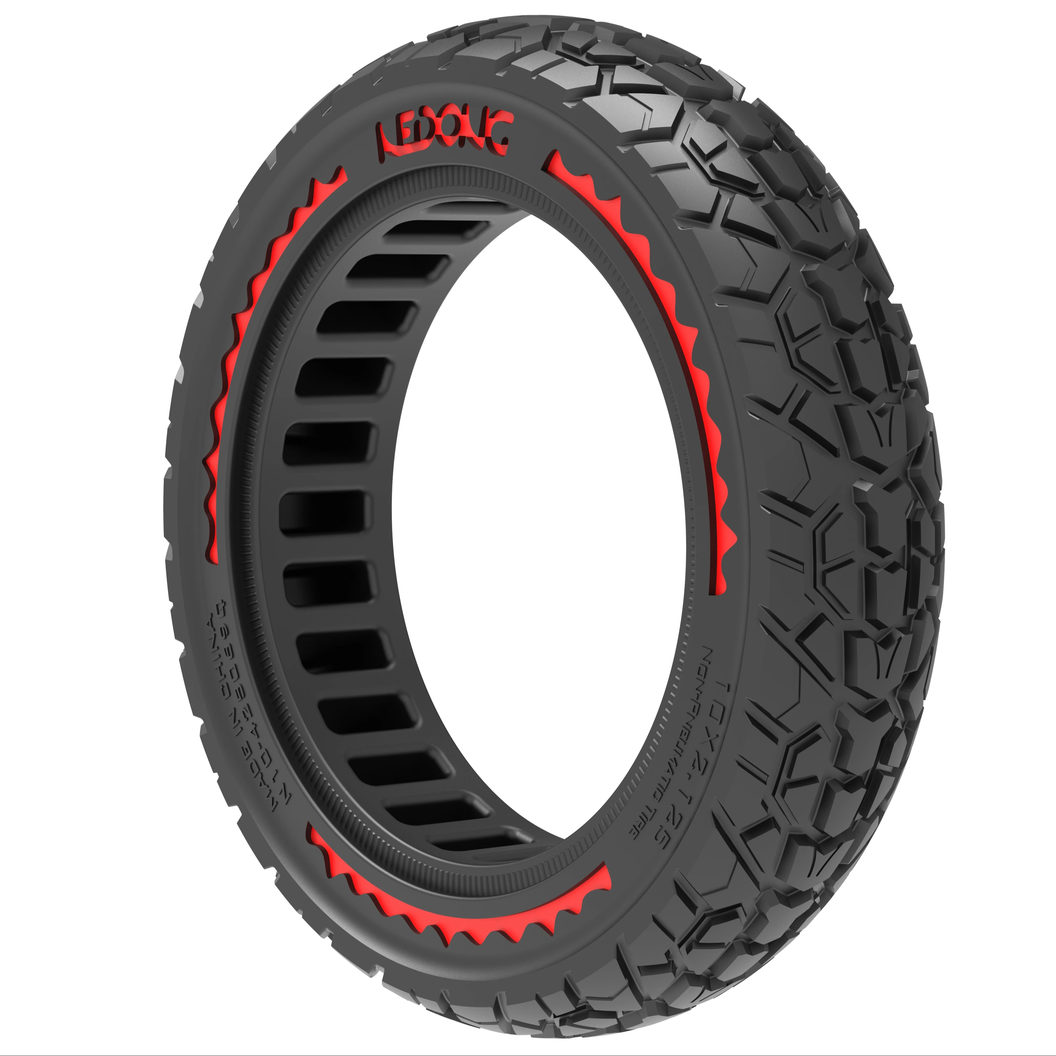 Nedong 10 inch solid tire electric scooter 10x2.125 new off-road solid tyre for segway Ninebot F20/25/30/40