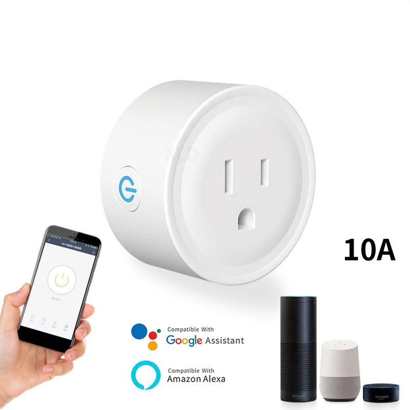 Good quality Amazon Alexa and google home US smart power socket plug smart wifi socket multi functions smart socket