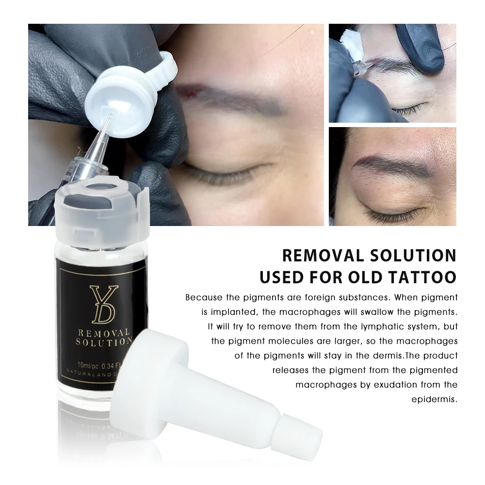 OEM Tattoo Ink Remove Permanent Makeup Microblading Pigment Removal Solution For Old Tattoo Eyebrow Lips