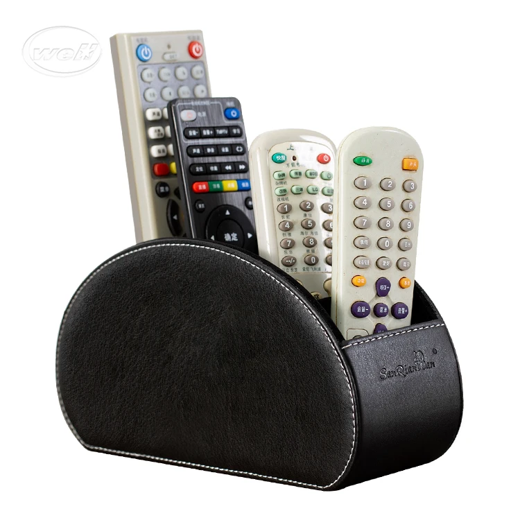 
Leather Storage organization Universal Hotel TV Remote Control Holder 