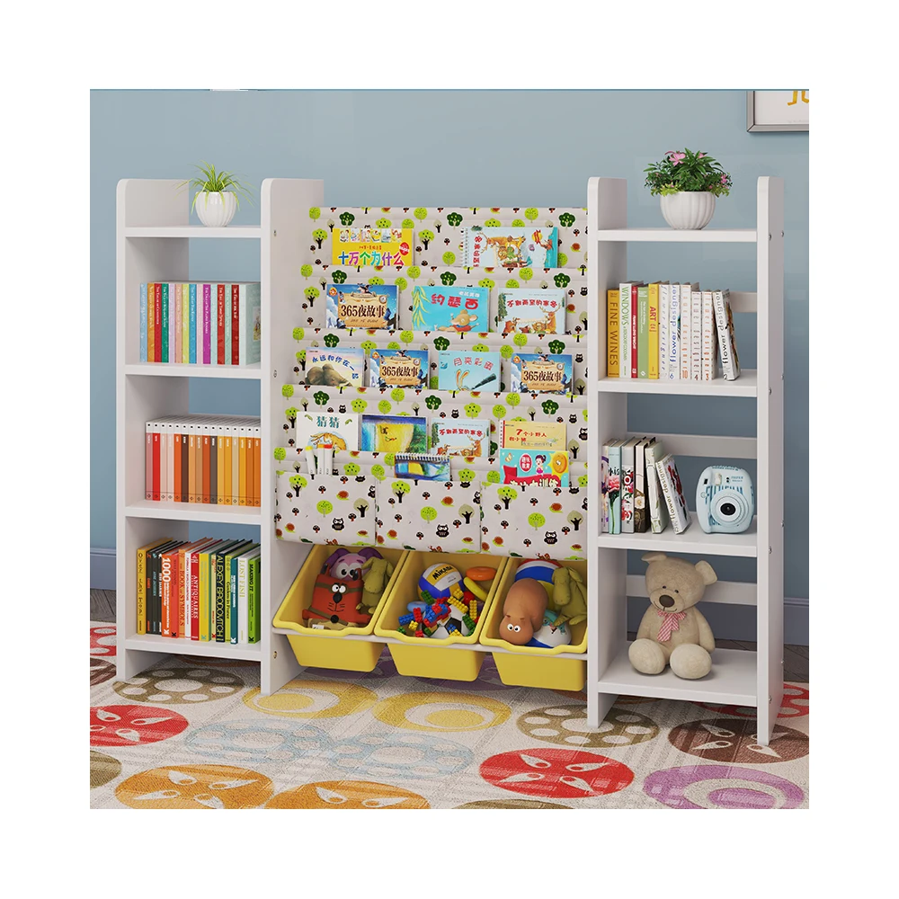 Display Floor Standing childrens bookcase, Nordic style childrens bookshelves/