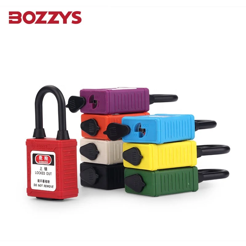38MM Safety Isolation Nylon insulated Dust-Proof Padlock with Master Keyed Custom laser coding and label