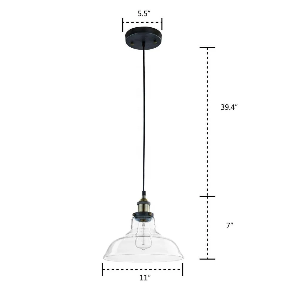 Modern Glass Pendant Lights Industrial Style Pendant Lamp Edison Lighting hanging Dining room lamps