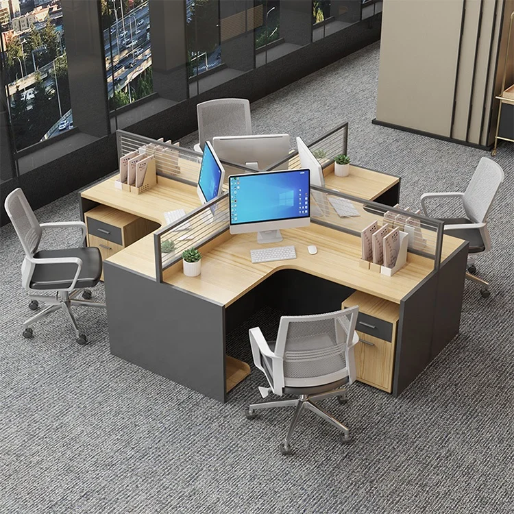 Modular wooden office furniture cubicle workstation computer modular office cubicle partition