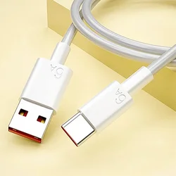 1M mobile phone charging cable 6A fast fast charging usb-c data cable Type-c 6a data cable charging for Huawei
